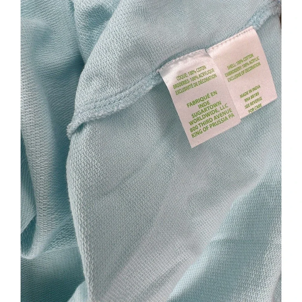 Lilly Pulitzer Bubbly Aquamarine Longsleeve Top Size Medium, Puff Shoulder Sleev